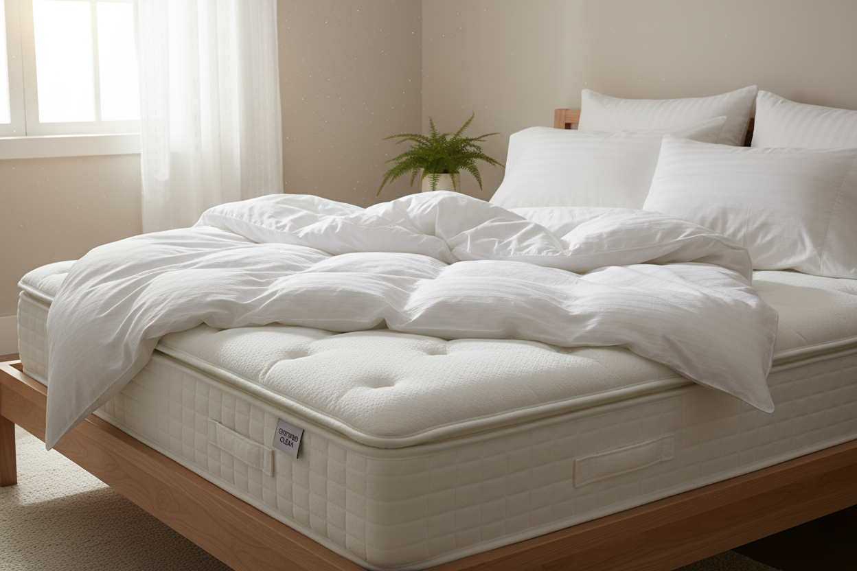 Hygiënisch schoon matras na professionele reiniging