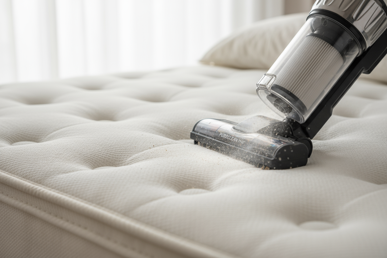 Dieptereiniging van matras tegen huisstofmijt en allergenen.