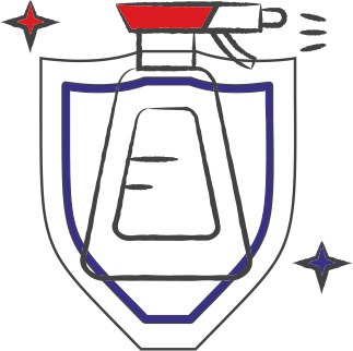 Icon milieuvriendelijke schoonmaakmiddelen en kwaliteitsgarantie